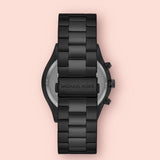  Shop Authentic Michael Kors Slim Runway Chronograph Black Dial Black Steel Strap Watch For Men - MK8919 - Luxxuri