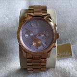  Shop Authentic Michael Kors Runway Chronograph Purple Dial Rose Gold Steel Strap Watch For Women - MK6163 - Luxxuri