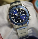  Shop Authentic Seiko 5 Sports Automatic Analog Blue Dial Silver Steel Strap Watch For Men - SRPD51K1 - Luxxuri