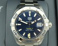  Shop Authentic Tag Heuer Aquaracer Automatic Blue Dial Silver Steel Strap Watch for Men - WBD2112.BA0928 - Luxxuri