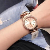  Shop Authentic Michael Kors Nini Three Hand Gold Dial Gold Steel Strap Watch For Women - MK3235 - Luxxuri