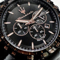  Shop Authentic Maserati Traguardo Chronograph Black Dial Black Steel Strap Watch For Men - R8873612048 - Luxxuri