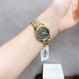  Shop Authentic Michael Kors Runway Mercer Quartz Black Dial Two Tone Steel Strap Watch For Women - MK6672 - Luxxuri