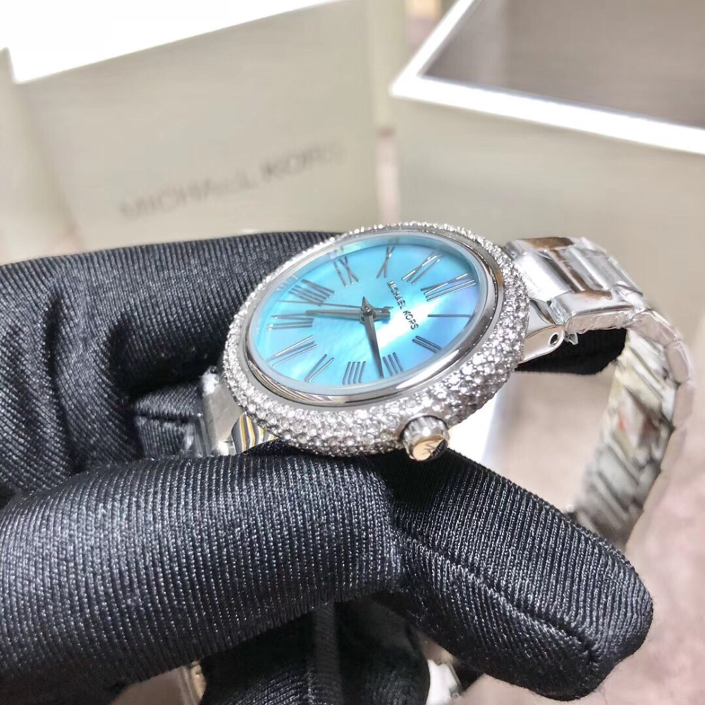  Shop Authentic Michael Kors Taryn Quartz Blue Dial Blue Steel Strap Watch For Women - MK6563 - Luxxuri