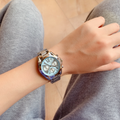 Michael Kors Bradshaw Chronograph Blue Dial Silver Steel Strap Watch For Women - MK6098