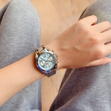  Shop Authentic Michael Kors Bradshaw Chronograph Blue Dial Silver Steel Strap Watch For Women - MK6098 - Luxxuri