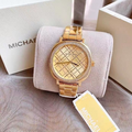  Shop Authentic Michael Kors Nia Quartz Gold Dial Gold Steel Strap Watch For Women - MK3989 - Luxxuri