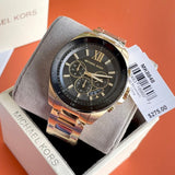  Shop Authentic Michael Kors Brecken Chronograph Black Dial Gold Steel Strap Watch For Men - MK8848 - Luxxuri