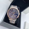  Shop Authentic Emporio Armani Renato Chronograph Blue Dial Two Tone Steel Strap Watch For Men - AR80025 - Luxxuri