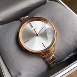  Shop Authentic Calvin Klein Lively White Dial Rose Gold Steel Strap Watch for Women - K4U23626 - Luxxuri