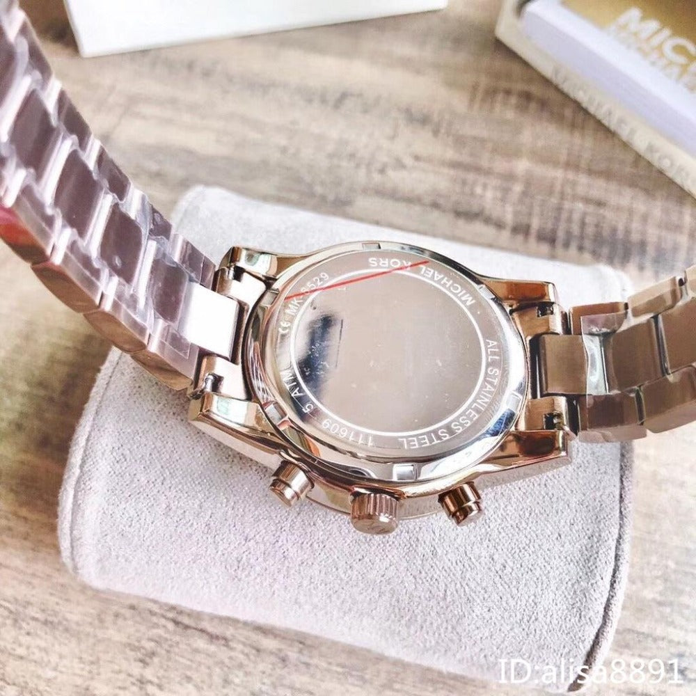  Shop Authentic Michael Kors Ritz Chronograph Brown Dial Brown Steel Strap Watch For Women - MK6529 - Luxxuri