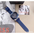  Shop Authentic Guess Genesis Multi Function Analog Blue Dial Blue Rubber Strap Watch For Men - W1254G1 - Luxxuri