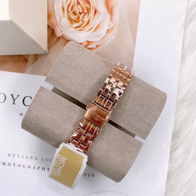  Shop Authentic Michael Kors Melissa Analog Rose Gold Dial Rose Gold Steel Strap Watch For Women - MK4396 - Luxxuri