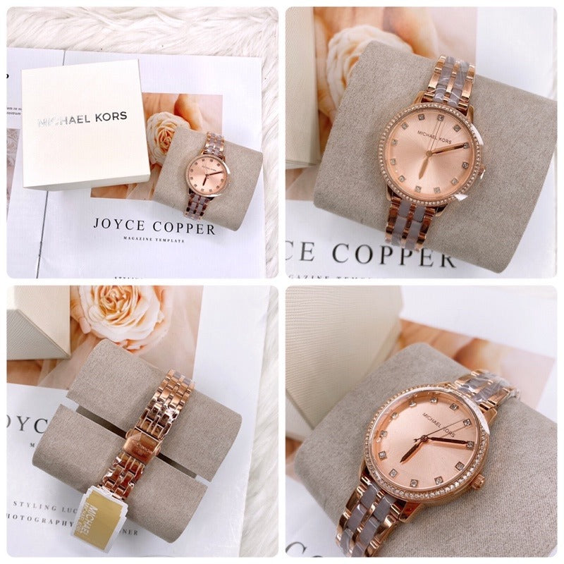  Shop Authentic Michael Kors Melissa Analog Rose Gold Dial Rose Gold Steel Strap Watch For Women - MK4396 - Luxxuri