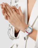  Shop Authentic Guess Frontier Diamonds Silver Dial White Rubber Strap Watch for Women - GW0045L1 - Luxxuri