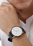  Shop Authentic Emporio Armani Renato White DIal Blue Leather Strap Watch For Men - AR11119 - Luxxuri