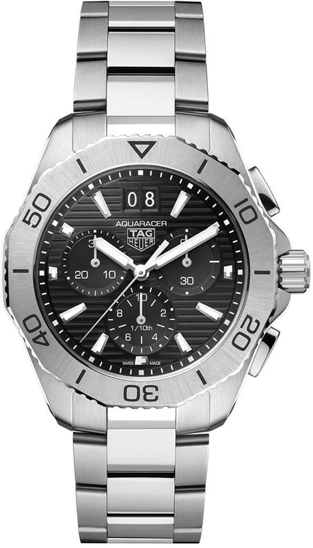  Shop Authentic Tag Heuer Aquaracer Professional 200 Date Black Dial Silver Steel Strap Watch for Men - CBP1110.BA0627 - Luxxuri