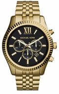  Shop Authentic Michael Kors Lexington Chronograph Black Dial Gold Steel Strap Watch for Men - MK8286 - Luxxuri