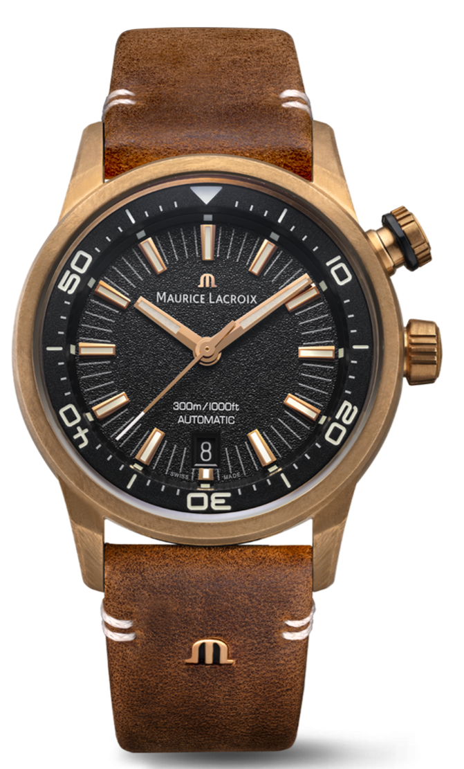  Shop Authentic Maurice Lacroix Pontos Diver Limited Edition Black Dial Brown Leather Strap Watch For Men - PT6248-BRZ01-330-3 - Luxxuri