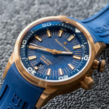  Shop Authentic Maurice Lacroix Pontos Divers Limited Edition Blue Dial Blue Leather Strap Watch For Men - PT6248-BRZ0B-430-4 - Luxxuri
