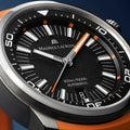 Maurice Lacroix Pontos S Diver Black Dial Orange Rubber Strap Watch For Men - PT6248-SS00L-330-J