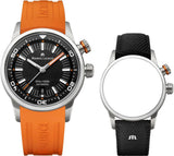  Shop Authentic Maurice Lacroix Pontos S Diver Black Dial Orange Rubber Strap Watch For Men - PT6248-SS00L-330-J - Luxxuri