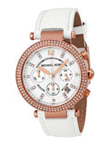  Shop Authentic Michael Kors Parker White Diamonds Dial White Leather Strap Watch for Women - MK2281 - Luxxuri