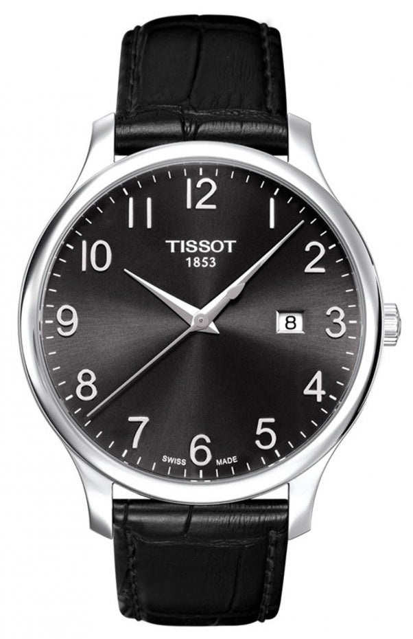  Shop Authentic Tissot T Classic Tradition Black Dial Black Leather Strap Watch For Men - T063.610.16.052.00 - Luxxuri