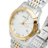  Shop Authentic Gucci G Timeless Diamonds Mother of Pearl Dial Two Tone Steel Strap Watch For Women - YA126413 - Luxxuri