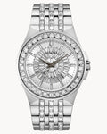  Shop Authentic Bulova Phantom Crystal Silver Dial Silver Steel Strap Watch for Men - 96A236 - Luxxuri