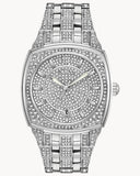  Shop Authentic Bulova Phantom Swarovski Crystal Pave Silver Dial Silver Steel Strap Watch for Men - 98B296 - Luxxuri