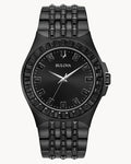  Shop Authentic Bulova Crystal Collection Phantom Black Dial Black Steel Strap Watch for Men - 98A240 - Luxxuri