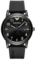  Shop Authentic Emporio Armani Luigi Quartz Black Dial Black Silicon Strap Watch For Men - AR11071 - Luxxuri
