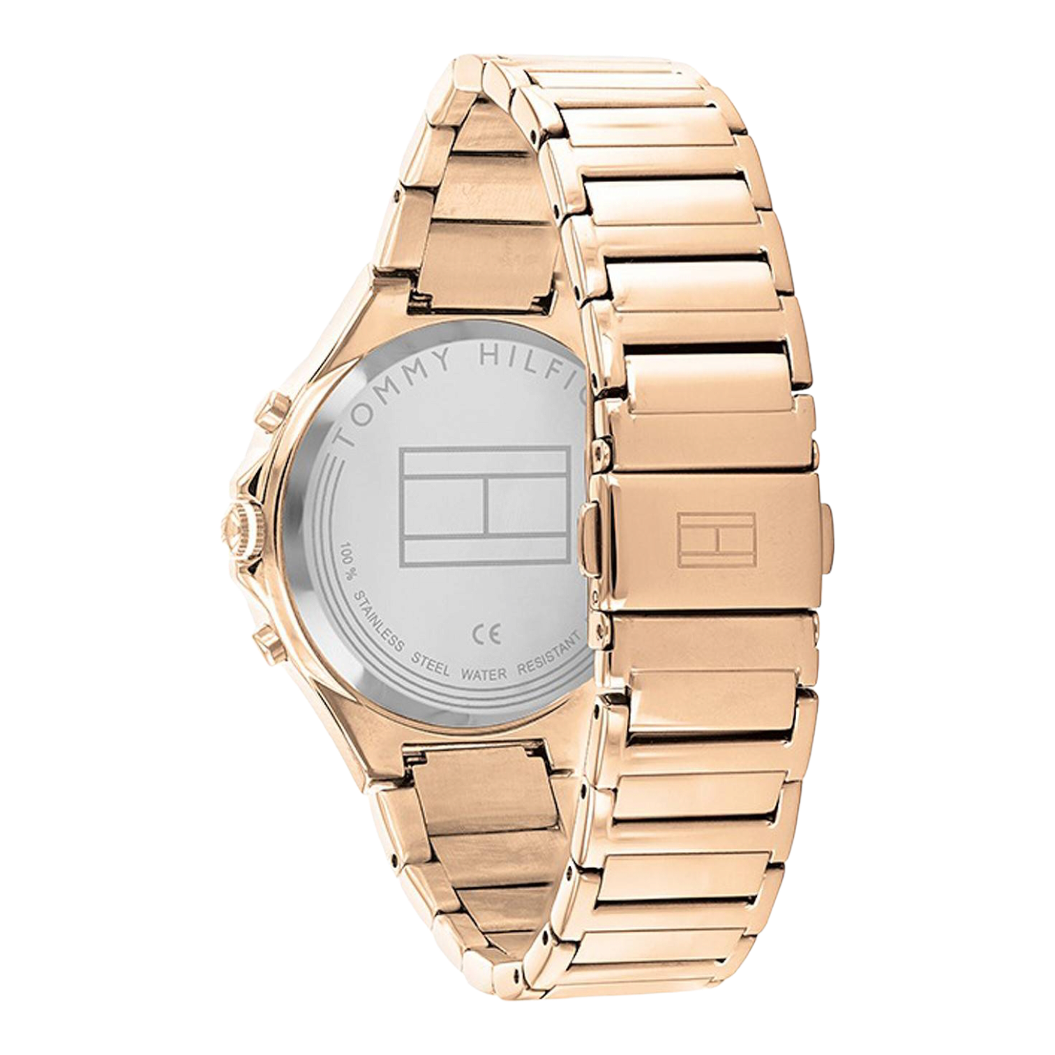  Shop Authentic Tommy Hilfiger Eve Chronograph Quartz Grey Dial Rose Gold Steel Strap Watch For Women - 1782277 - Luxxuri