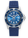  Shop Authentic Breitling Superocean II 44mm Blue Dial Blue Rubber Strap Watch for Men - A17392D8/C910/158S/A20SS.1 - Luxxuri