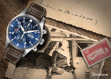  Shop Authentic IWC Pilot’s Watch Chronograph Edition “Le Petit Prince” Blue Dial Brown Leather Strap Watch for Men - IW377714 - Luxxuri