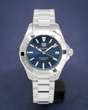  Shop Authentic Tag Heuer Aquaracer Quartz Blue Dial Silver Steel Strap Watch for Women - WBD1312.BA0740 - Luxxuri