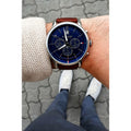  Shop Authentic Tommy Hilfiger Kyle Multifunction Blue Dial Brown Leather Strap Watch for Men - 1791629 - Luxxuri