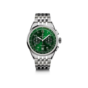  Shop Authentic Breitling Premier B01 Chronograph 42 Green Dial Silver Steel Strap Watch for Men - AB0145371L1A1 - Luxxuri