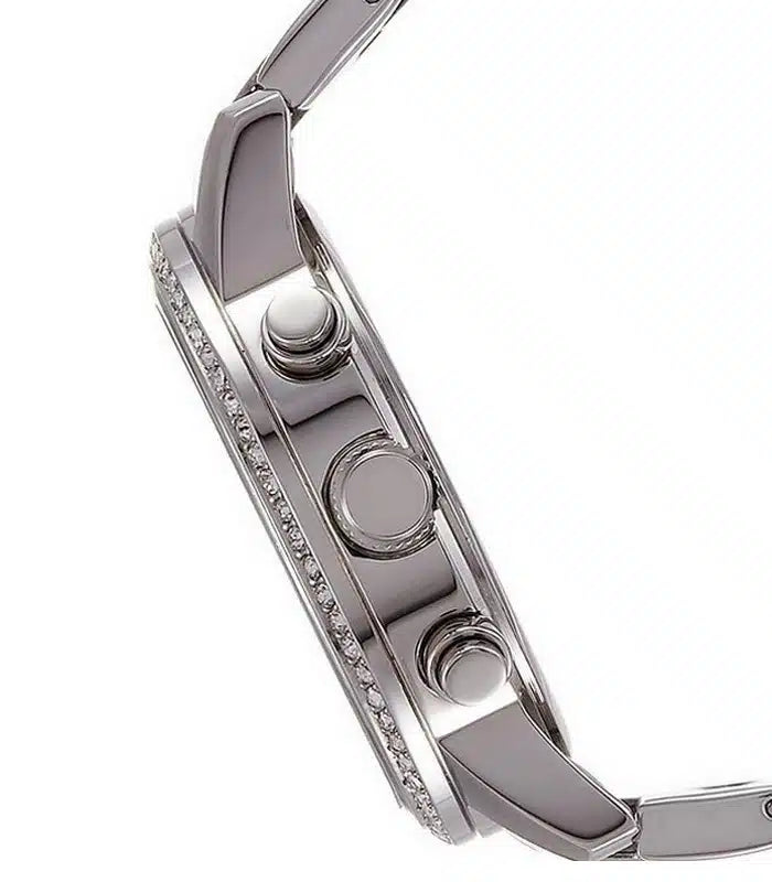  Shop Authentic Guess Mini Sunrise Chronograph Quartz Silver Dial Silver Steel Strap Watch For Women - W0623L1 - Luxxuri