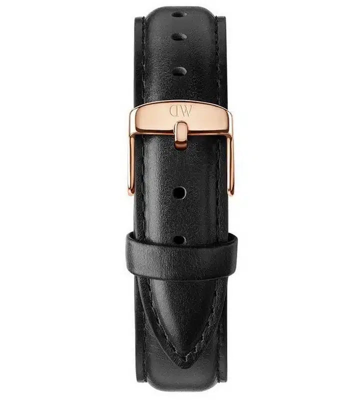  Shop Authentic Daniel Wellington Classic Sheffield Black Dial Black Leather Strap Watch For Women - DW00100139 - Luxxuri