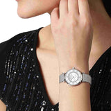  Shop Authentic Emporio Armani Gianni T-Bar Quartz Mother of Pearl Dial Silver Mesh Bracelet Watch For Women - AR11319 - Luxxuri