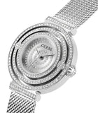  Shop Authentic Guess Dream Crystals Silver Dial Silver Mesh Strap Watch For Women - GW0550L1 - Luxxuri