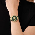  Shop Authentic Michael Kors Parker Green Dial Green Leather Strap Watch For Women - MK4724 - Luxxuri