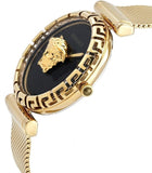  Shop Authentic Versace Palazzo Empire Greca Black Dial Gold Mesh Bracelet Watch for Women - VEDV00519 - Luxxuri
