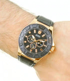  Shop Authentic Guess Force Analog Black Dial Black Leather Strap Watch For Men - W0674G6 - Luxxuri