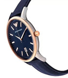  Shop Authentic Emporio Armani Renato Analog Blue Dial Black Leather Strap Watch For Men - AR2506 - Luxxuri