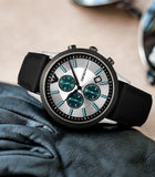  Shop Authentic Emporio Armani Renato Chronograph Silver Dial Black Leather Strap Watch for Men - AR11473 - Luxxuri