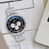 Shop Authentic Michael Kors Bayville Chronograph Black Dial Silver Steel Strap Watch For Men - MK8749 - Luxxuri