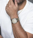  Shop Authentic Versace Greca Action Chronograph Quartz Silver Dial Two Tone Steel Strap Watch for Men - VE3J00522 - Luxxuri